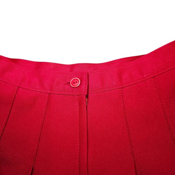 VTG 90s Cheerleader Uniform Outfit Shirt Pleated Skirt Red White RGS Sz XS USA - Picture 9 of 11